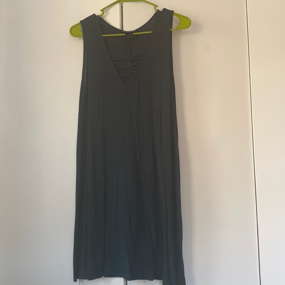 mini teal sundress with laced top